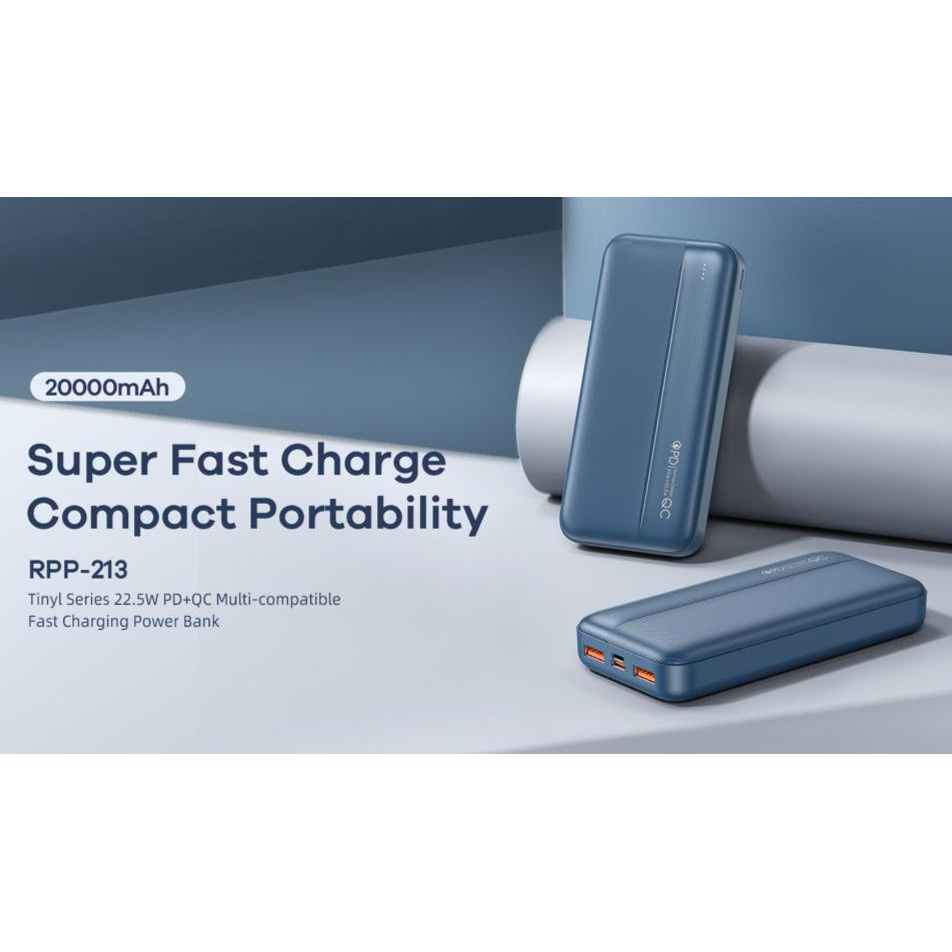 Remax RPP-213/RPP-212 Tinyl Series QC22.5W + PD20W Led Light Powerbank ...