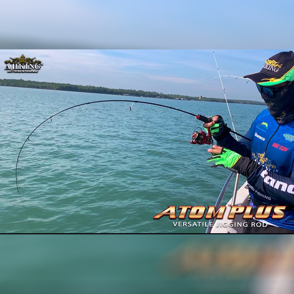 Ajiking Atom Plus Joran Pancing Spinning |5'6-7'0kaki Jigging |Butt ...