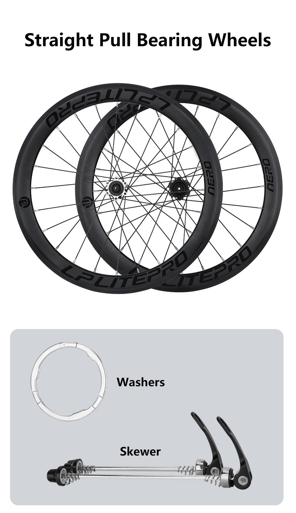 LP Litepro AERO Ultra Light Wheels 40MM Rim For Folding Bicycle 20 inch ...