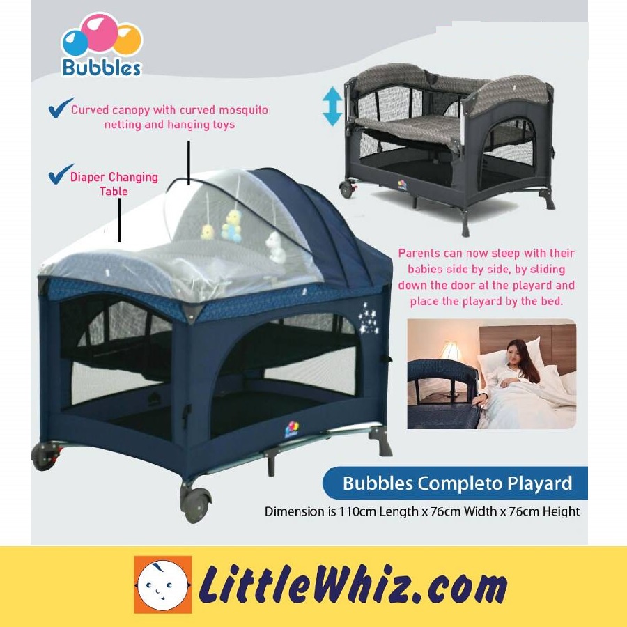 Bubbles: Completo Playard Playpen Travel Cot Katil Bayi