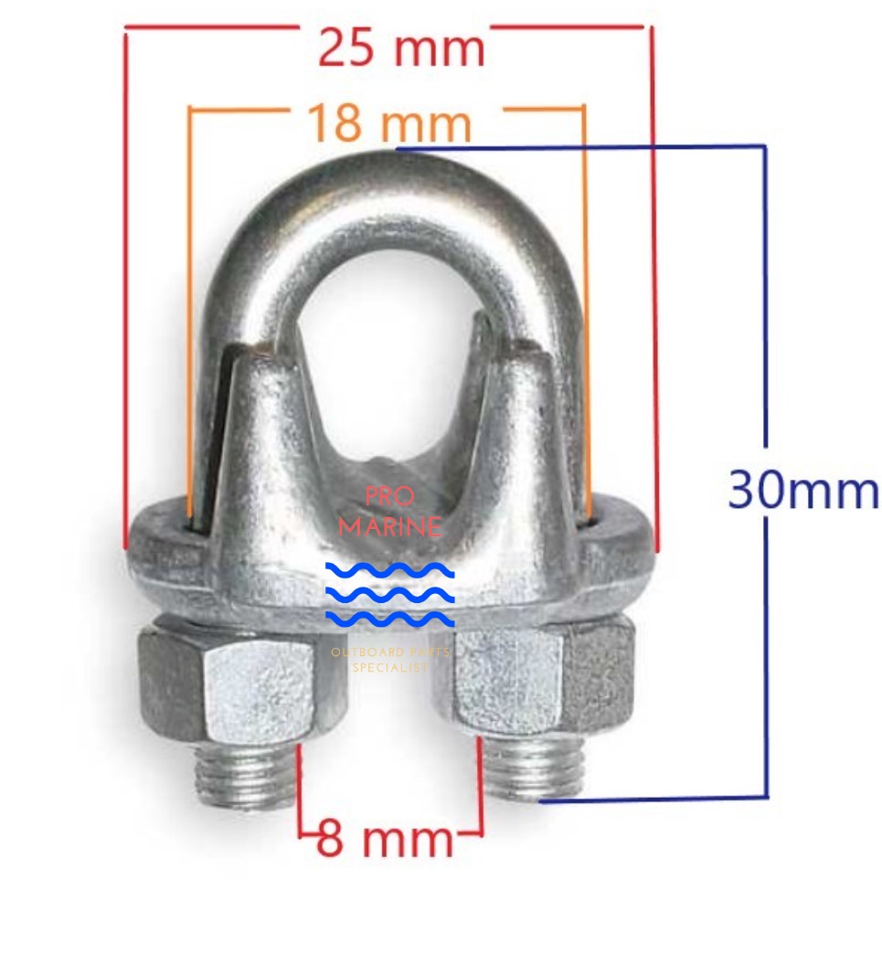 Stainless Steel Wire Rope Clip 8mm | Shopee Malaysia