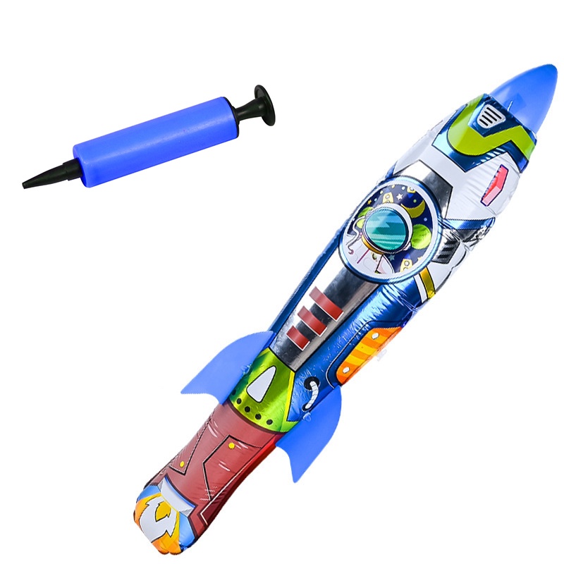 Flying Rocket Toys for Kids 55/63CM Inflatable Ejection Rocket Cartoon ...
