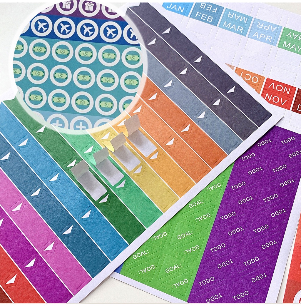 Budget Label Sticker Cash planner diary notebook Journal Schedule book ...