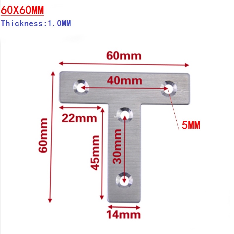 AWM Stainless Steel T Bracket Kabinet Bracket Sesiku Rak Rack Angle ...