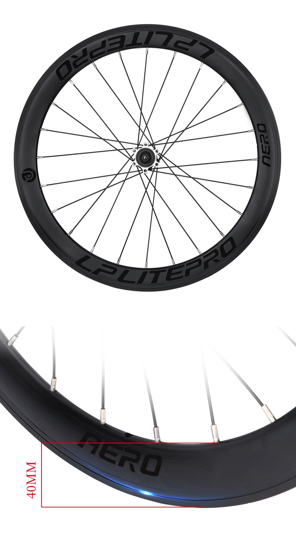 LP Litepro AERO Ultra Light Wheels 40MM Rim For Folding Bicycle 20 inch ...