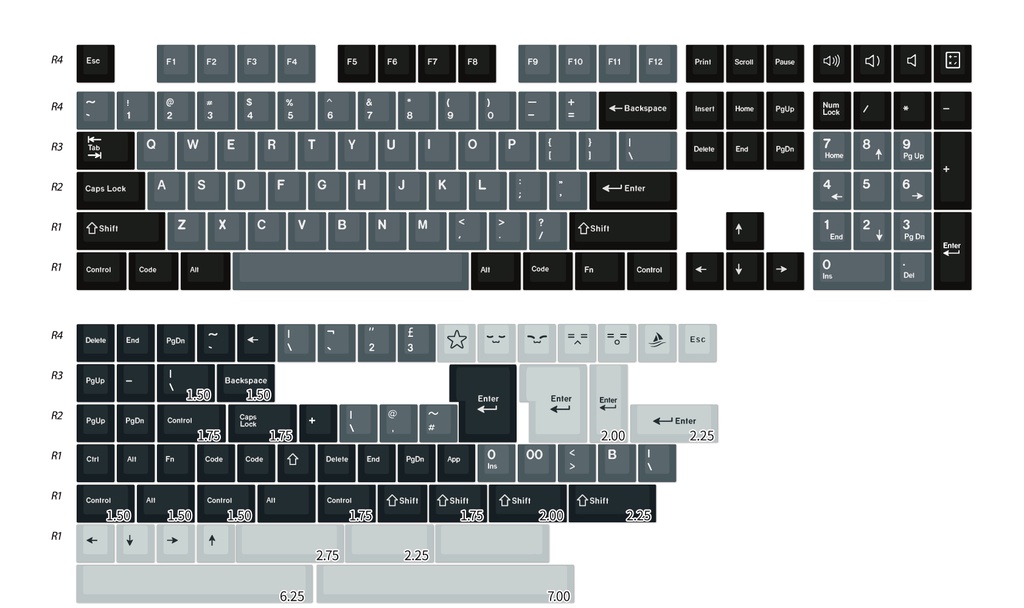 Apollo Keycaps Cherry Profile PBT Double Shot Mechanical Keyboard ...