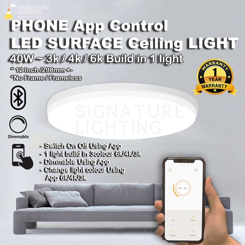 SMART Led downlight Surface Mount 3 colour 40w 28w dimmable frameless ...