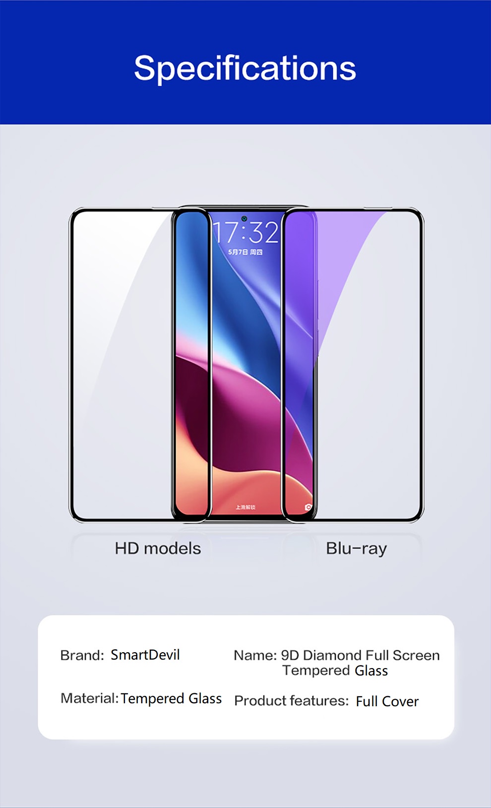 SmartDevil Diamonds Tempered Glass Screen Protectors for POCO F3 X2 F2 ...