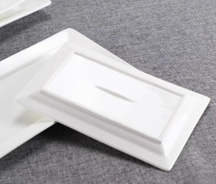Porcelain Rectangle Plate Japanese Food Sushi Long Plate Dish Pure ...