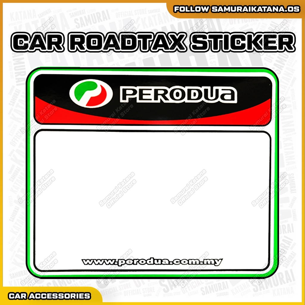 🔥 Perodua Roadtax Sticker Kereta Universal Vehicle Roadtax Sticker ...