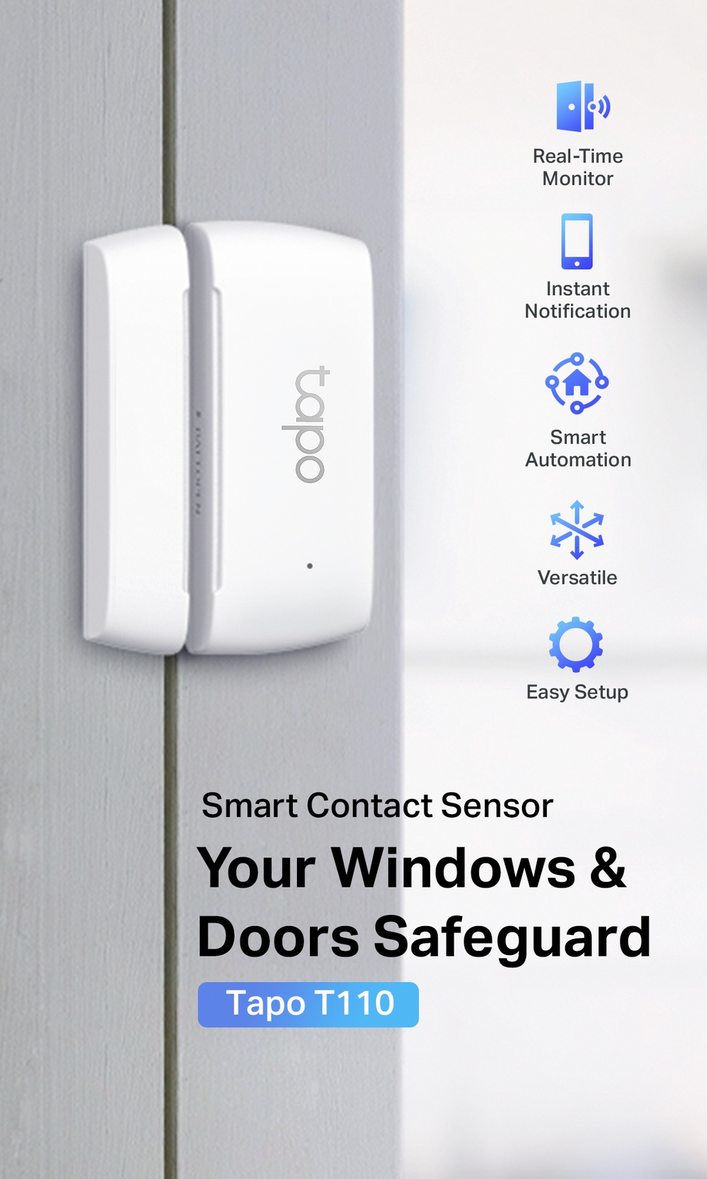Tapo Tapo T110 Smart Motion Sensor, for window, …