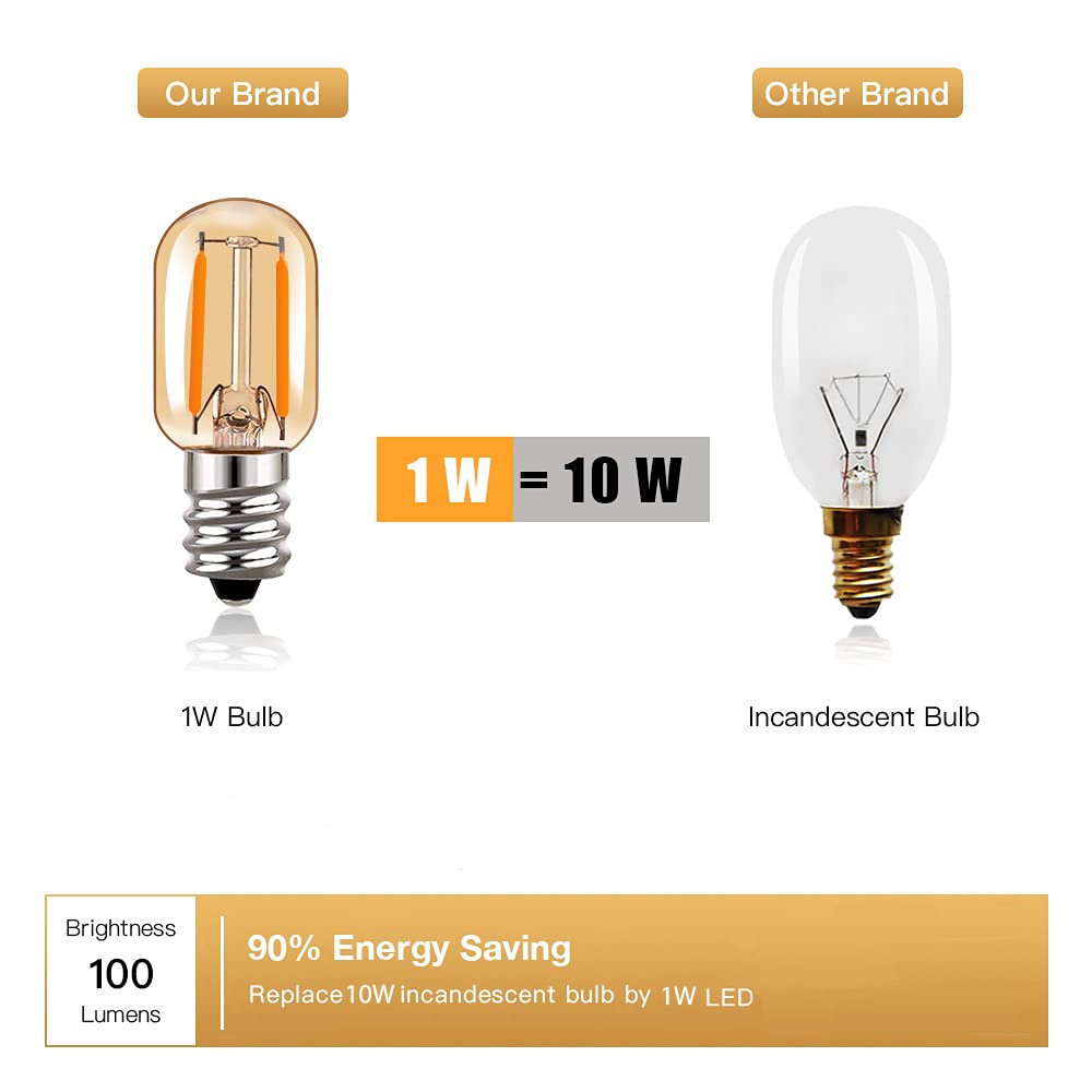 Grensk Led Edison Bulb T22 1W E12 E14 LED Tubular Filament Bulbs Warm ...