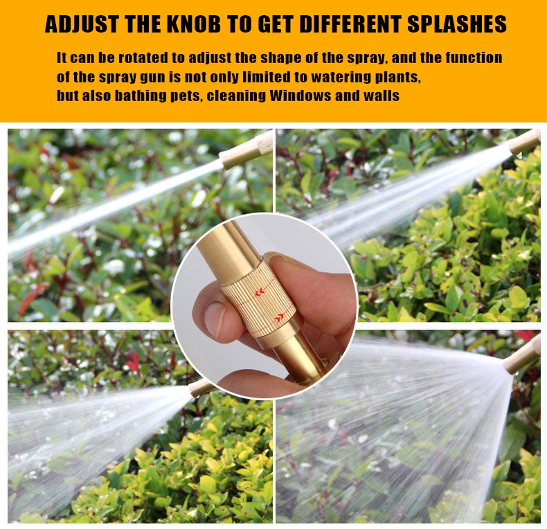 2PCS High Pressure Water Spray Gun Brass Nozzle Garden Hose Pipe Lawn Car Wash