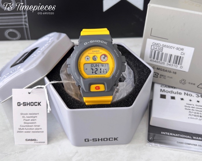 G SHOCK Classic yellow DW-6900Y-9DR / GMD-S6900Y-9DR / DW-6900Y-9