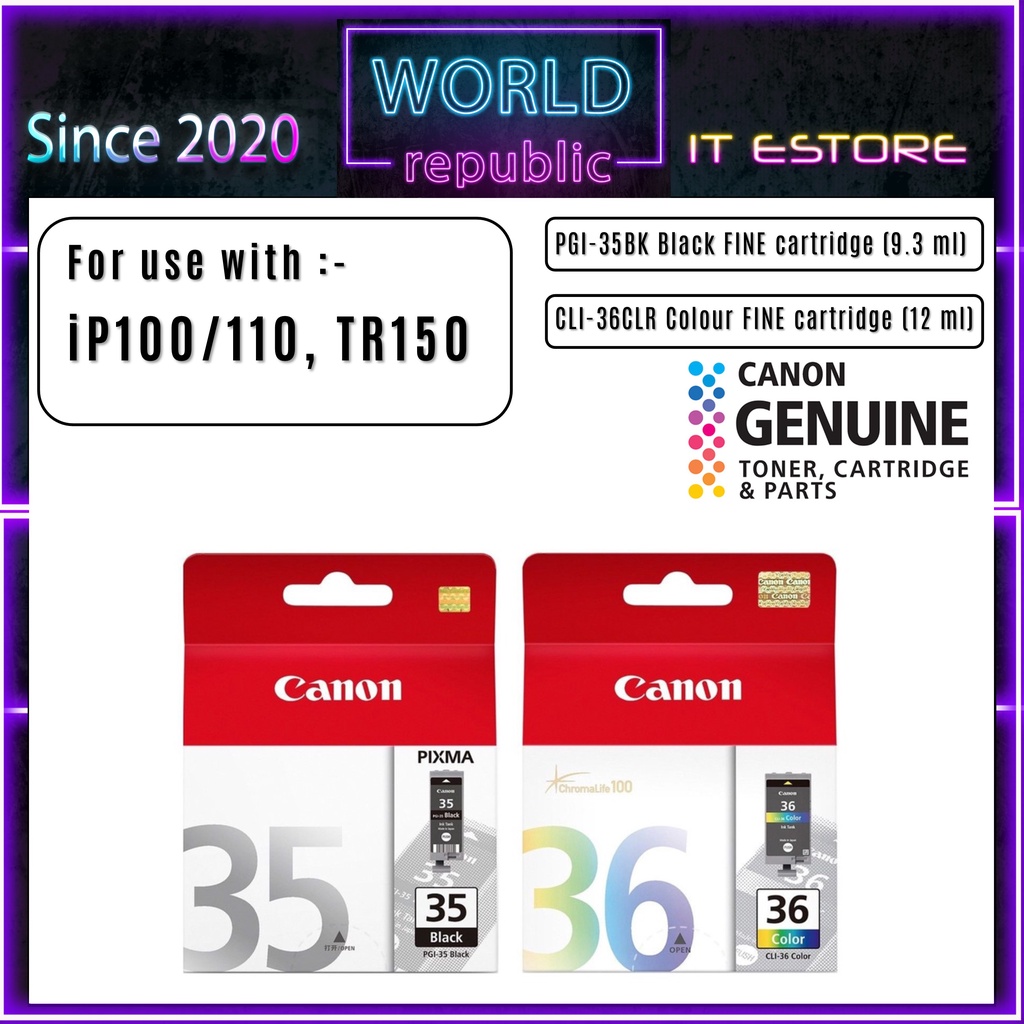 Yongairuink Cartucce Di Ricambio PGI-35 E CLI-36 Per Canon IP100/IP110/IP110WB/Mini260/Mini320/TR150/TR160, 20 Pezzi (12 Nero, 8 Colori) - 3