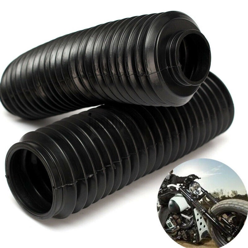 2x 42mm Universal Motorcycle Rubber Front Fork Shock Absorber Dust ...