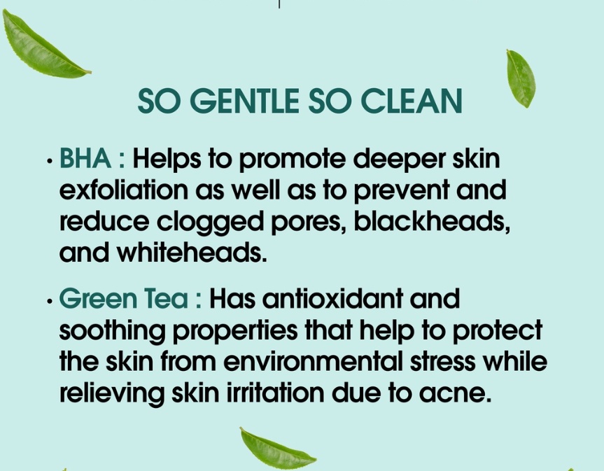 Cosmoderm Natural Balance Facial Cleanser 100ml BHA Green Tea Rice