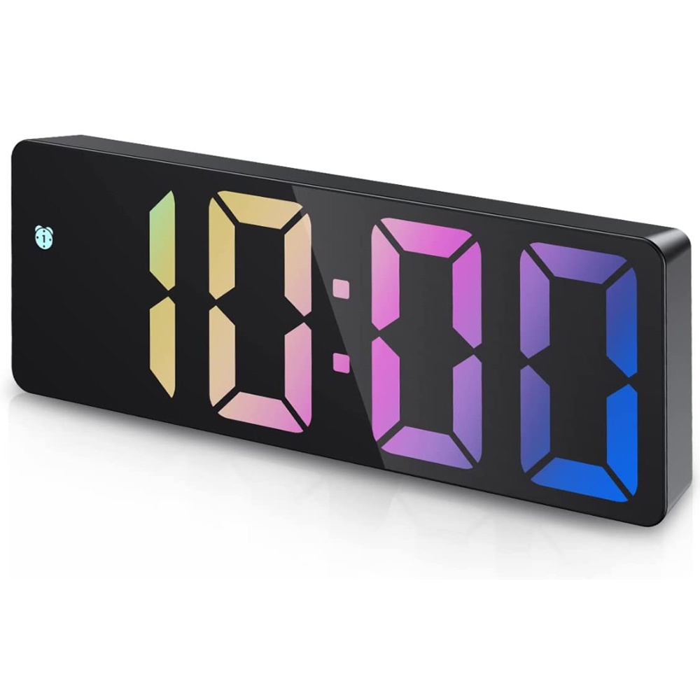 Smart Voice Control LED Digital Bedside Alarm Clock, Jam Loceng ...