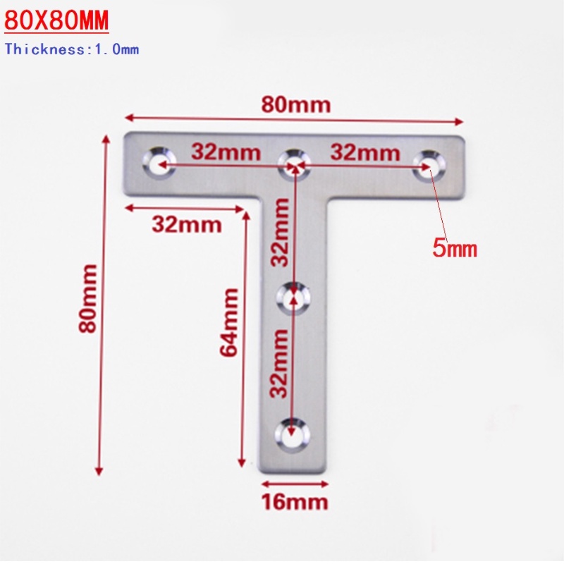 AWM Stainless Steel T Bracket Kabinet Bracket Sesiku Rak Rack Angle ...