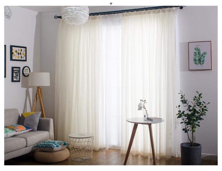 Solid Color Multicolor Bay Window Screening Solid Door Curtains Drape ...