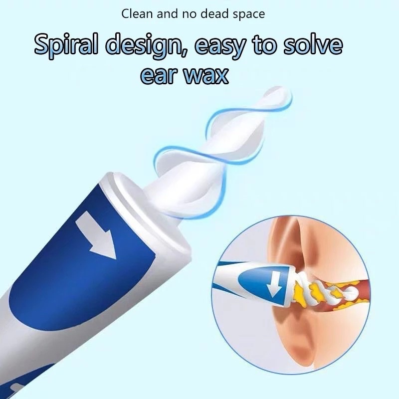 360° Ear Wax Removal Spiral Silicone 16Heads Ear Pick Cleaner Alat ...