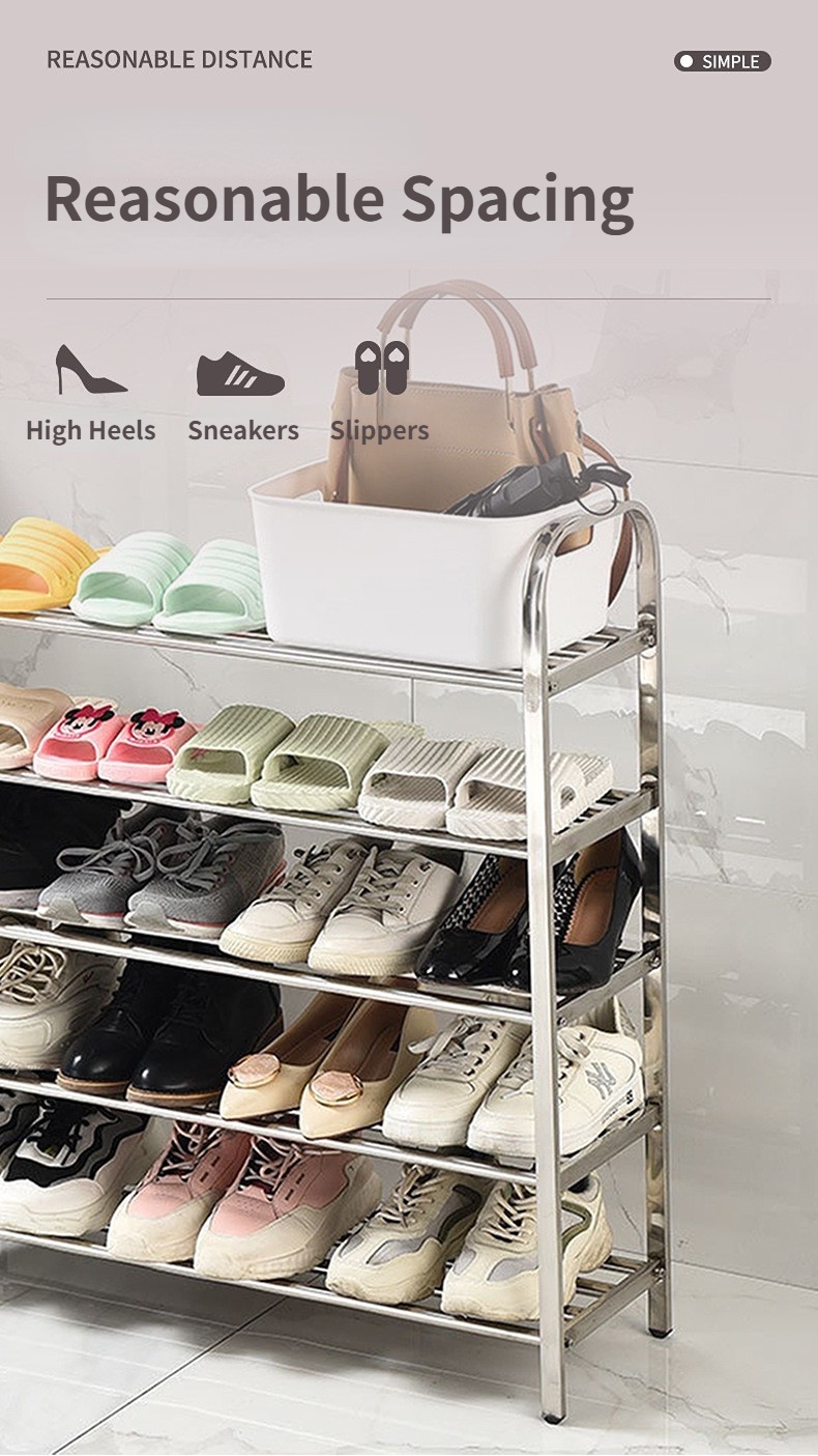 Stainless Steel Shoes Rack Indoor Outdoor Rack Shoe Rack Shelf