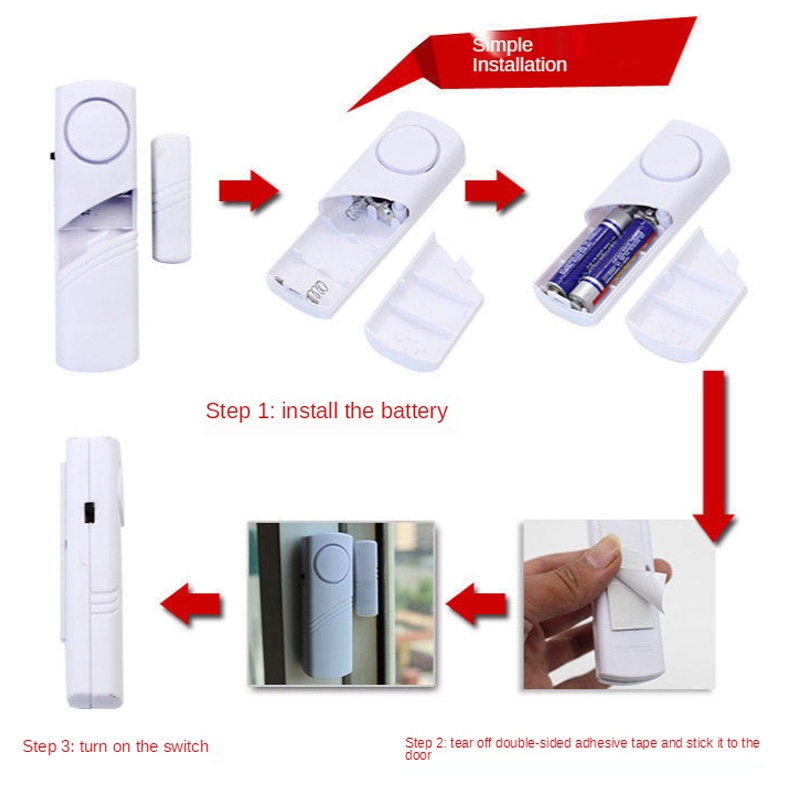 Antitheft Mini Wireless PIR MP Alert Infrared Sensor Motion Detector ...