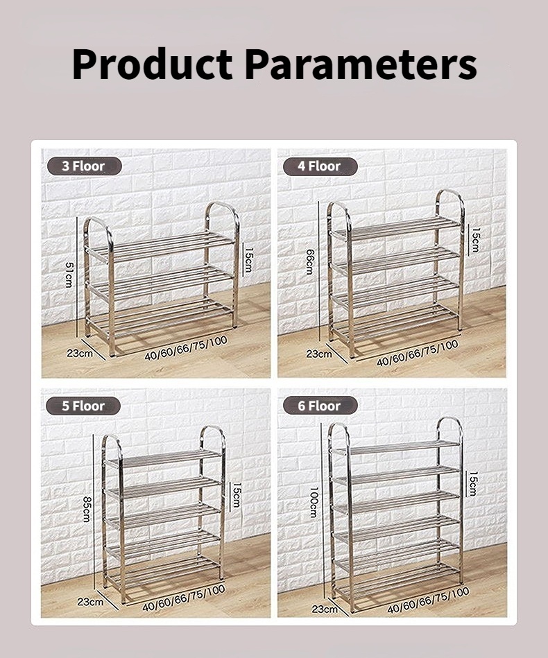 Stainless Steel Shoes Rack Indoor Outdoor Rack Shoe Rack Shelf