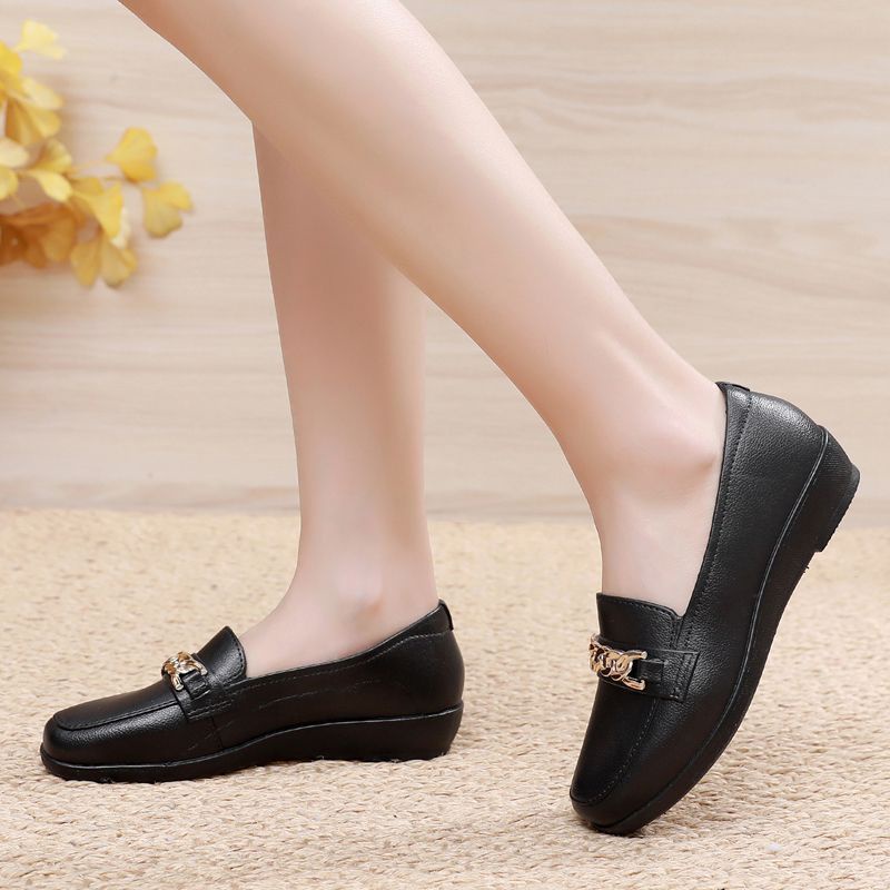 Women Trendy Casual Rounded Toe Work Office Flat Shoes SF TFW05 Y Shopee Malaysia
