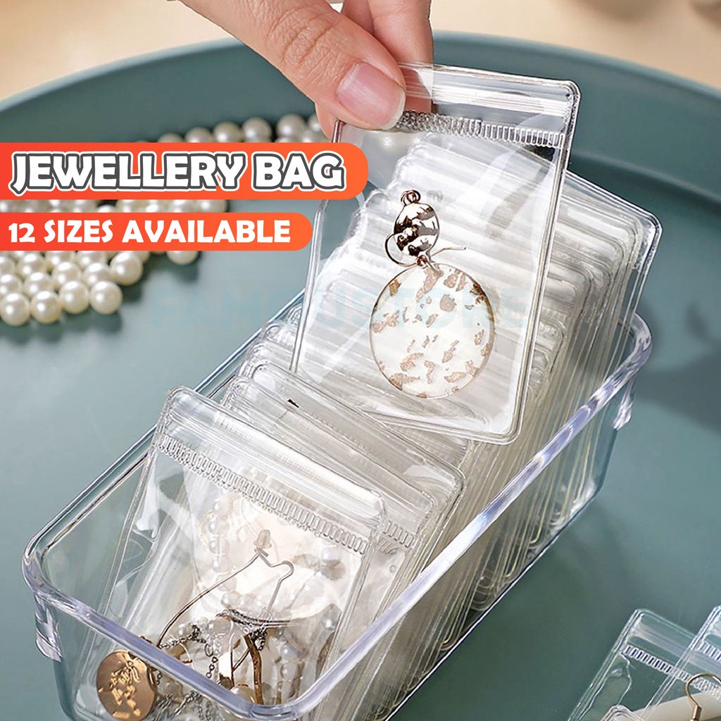 PVC Zipper Bag Jewellery Bag Jewelry Mini Zip Lock Bag Transparent