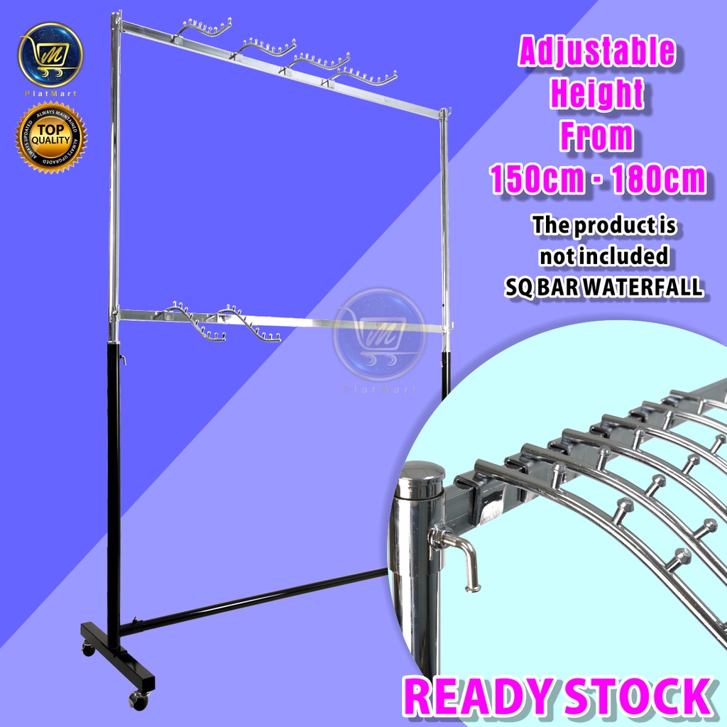 PlatMart - [READY STOCK] 1 & 2 Layer Chrome Steel Square Bar Tube ...