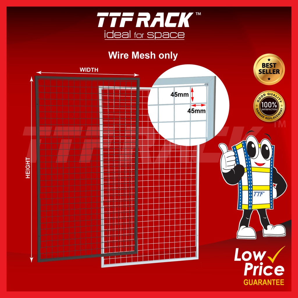TTF Rack™ (WIRE MESH) Wire Display Netting Frame Multifunctional Iron ...