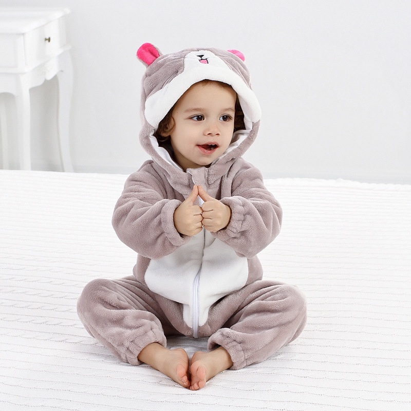 Cute Baby Romper One Piece White Dragon Dinosaur Cartoon Animal Costume ...