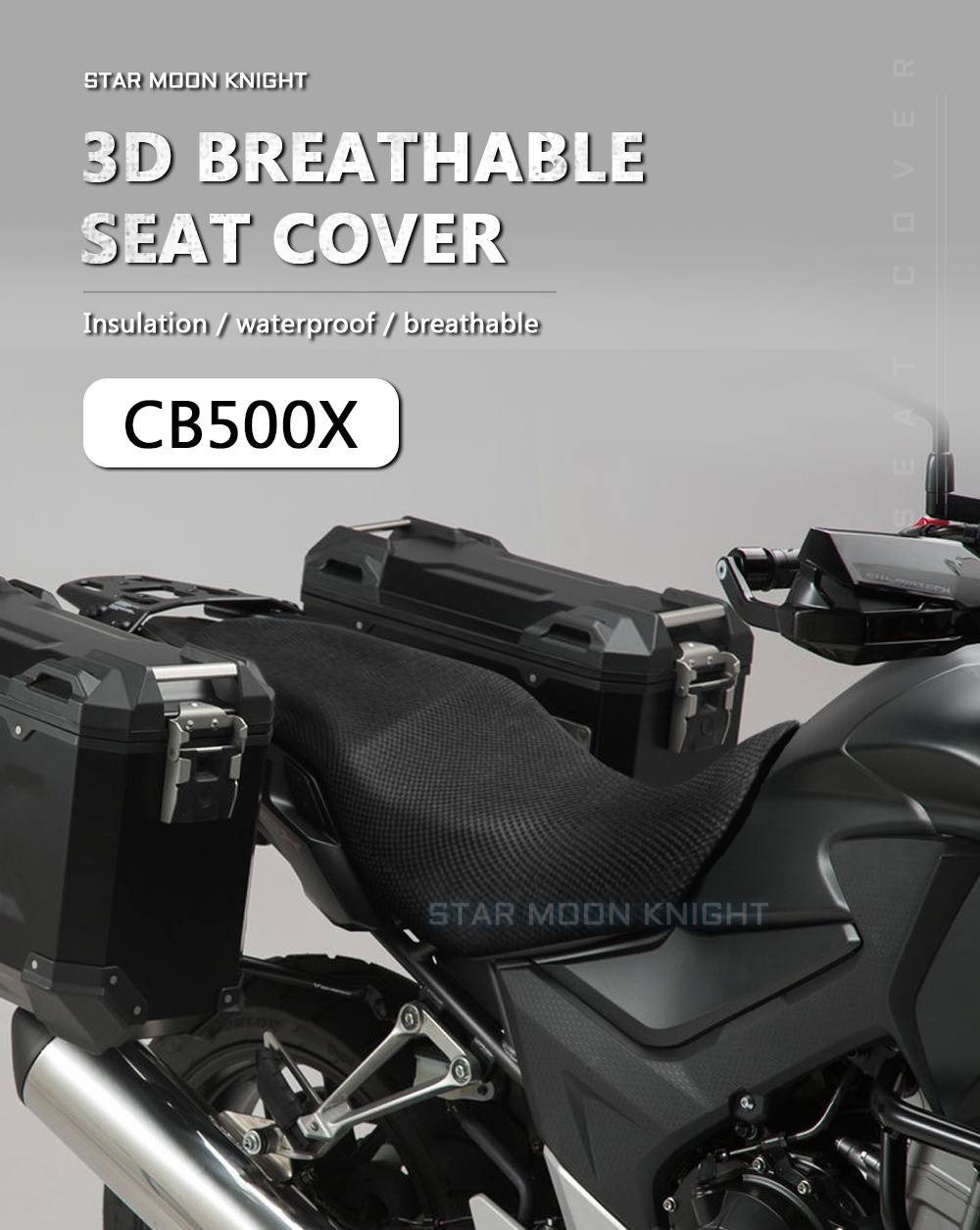 Fietsaccessoires 3D Mesh Elasticiteit Motor Zadel Mesh Pad Voor CB500X CB500 X Motorfiets Accessoires Beschermen Kussen Bekleding