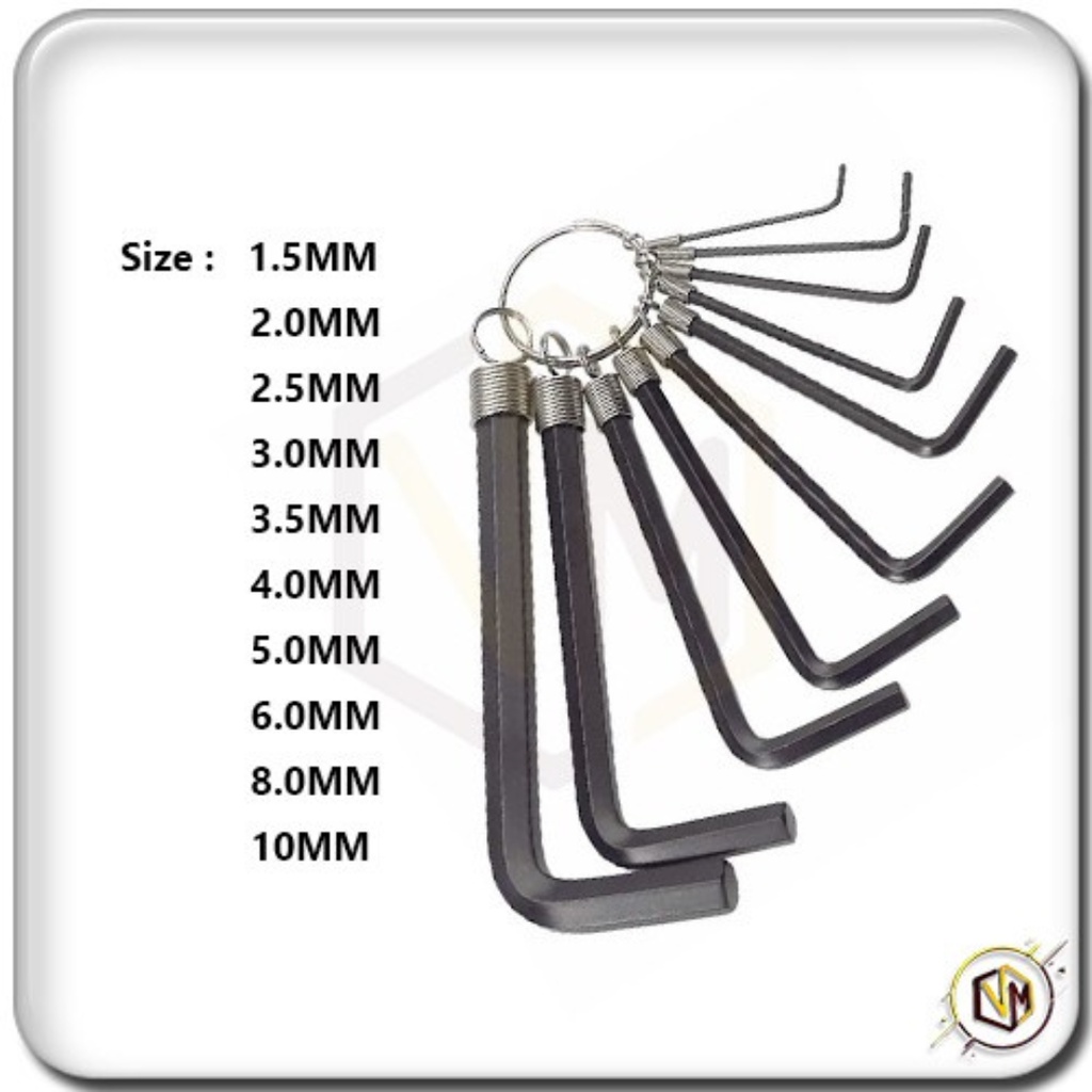 Allen key 10pcs Set High Quality Ellen KEY Multiple Size Repair Tool ...