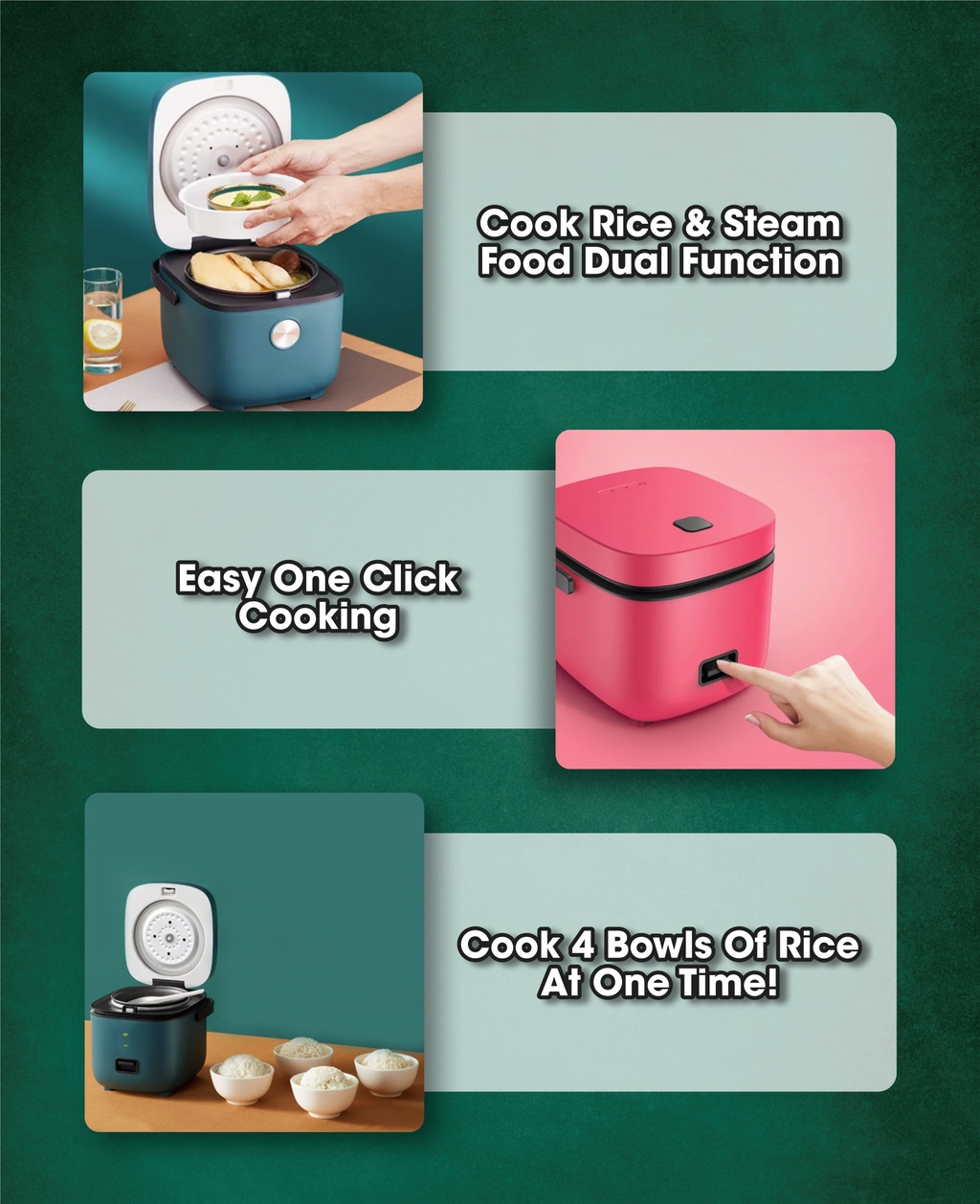 [MY Plug] 1.2L Mini Rice Cooker Periuk Nasi Elektrik Kecil Cooking Pot ...