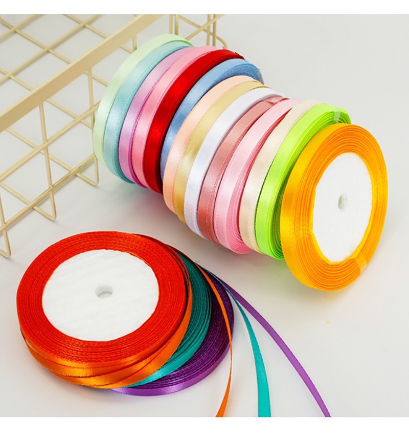 Satin Ribbon Reben Ribbons Hadiah Riben Pembungkusan 6mm X 25Yards ...
