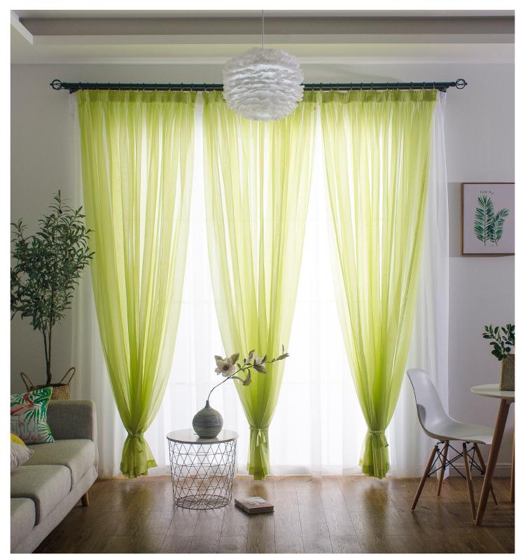 Solid Color Multicolor Bay Window Screening Solid Door Curtains Drape ...