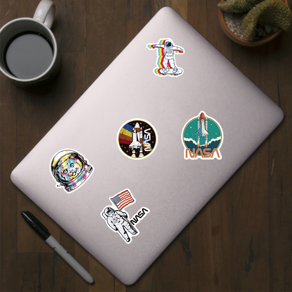 MojoSkins 50 NSA Space Astronaut Cartoon Graffiti Stickers Luggage ...