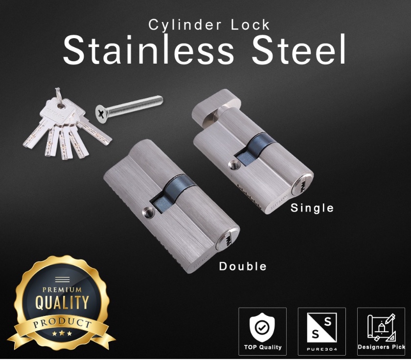 Door Lock Cylinder Profile thumb turn Double Key Two Side Key Entrance ...
