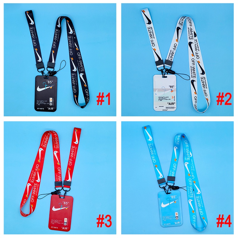 4 Styles OFF/White Neck Lanyard Short Rope With ID Card Holder For ...