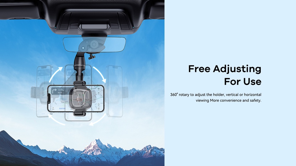 REMAX RM-C67 Adjustable 4-6.5inch Stable Safe Driving Rearview Mirror ...
