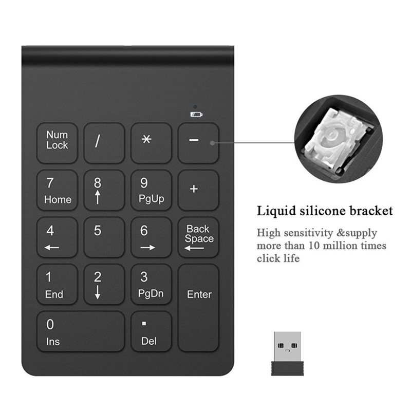 2.4g Keyboard Number Wireless Numeric Num Pad Numpad USB External ...