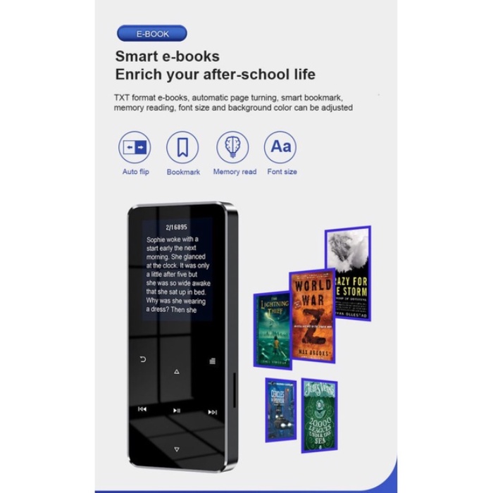 Metal Touch Screen MP3 Bluetooth Player Music Maximum Support 128GB ...