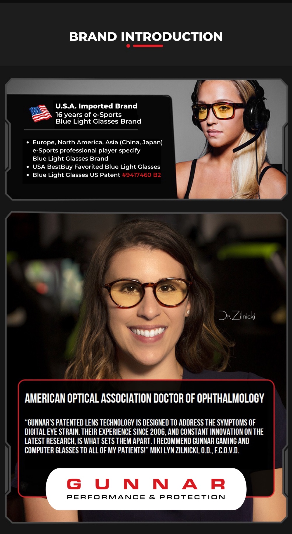 GUNNAR Moba Razer Edition Anti Blue Light Glasses Performance and ...