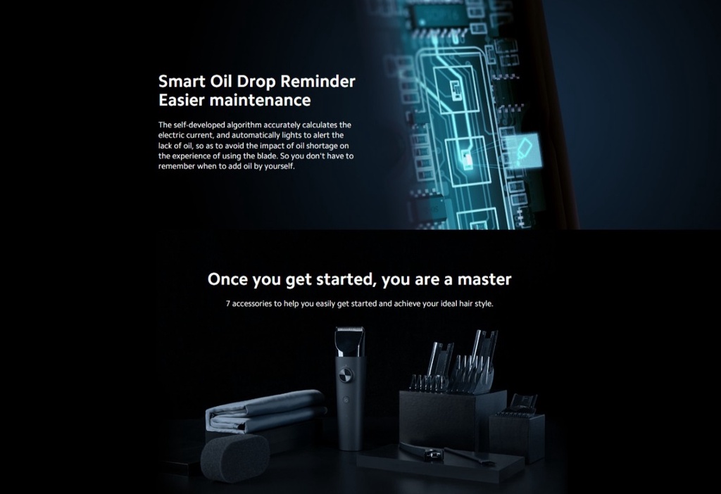 Xiaomi Hair Clipper | Mi Malaysia Warranty | 5 Length+14 Length Setting |  180-minute Long Battery Life | IPX7 Waterproof | Shopee Malaysia