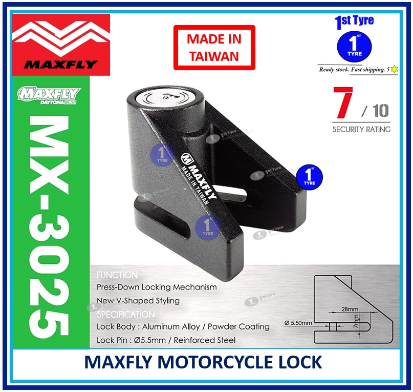MAXFLY HEAVY DUTY LOCK [MADE IN TAIWAN] (Door/Motor/Bike/Cabinet ...