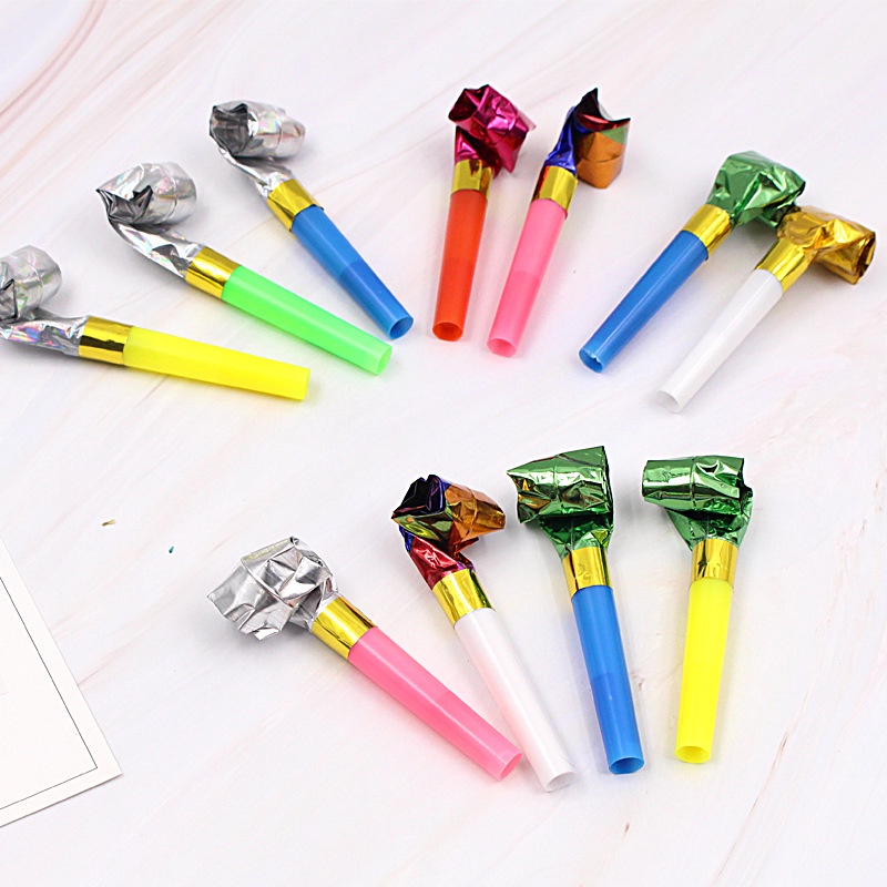 Birthday Party Toys Festive Decor Noise Makers Whistle Colorful Blower