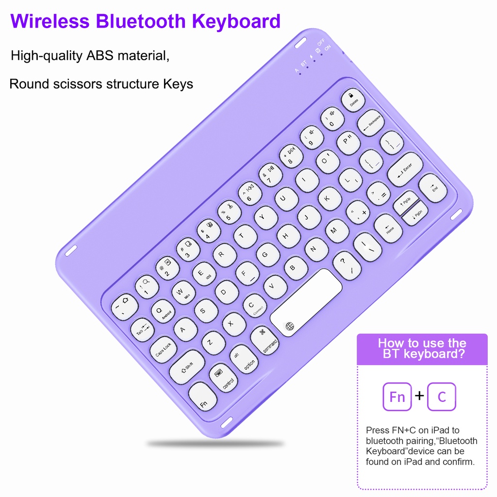 Bluetooth Keyboard+Detachable Inner Case for iPad mini 6/mini 7 2024 ...