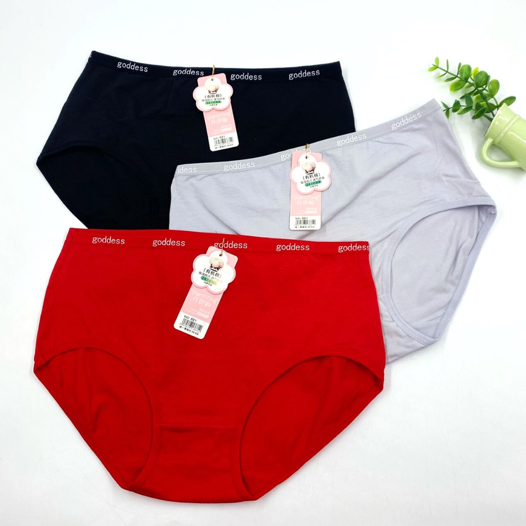 Women Panties Cotton Fiber Goddness Design Size S~XL Seluar Dalam